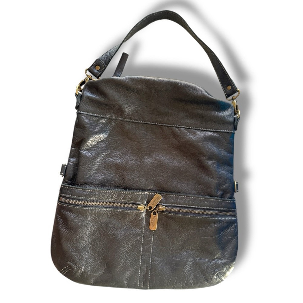 Brynn Capella Black Leather Shoulder Bag